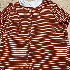 Cropped button up with collar